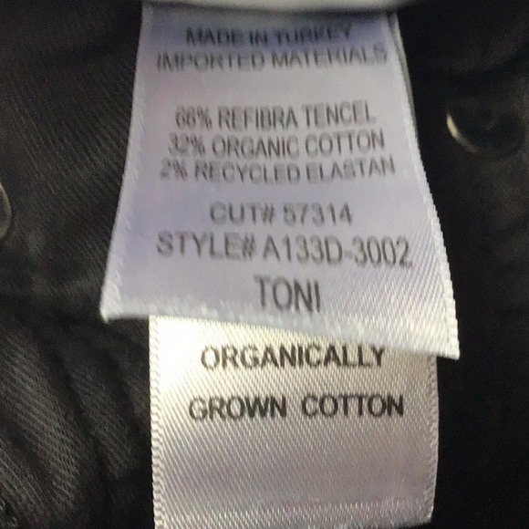 Revolve Agolde Toni Jeans Women’s 25 Raw Hem Straight Leg Black A133D-3002 - Picture 9 of 11